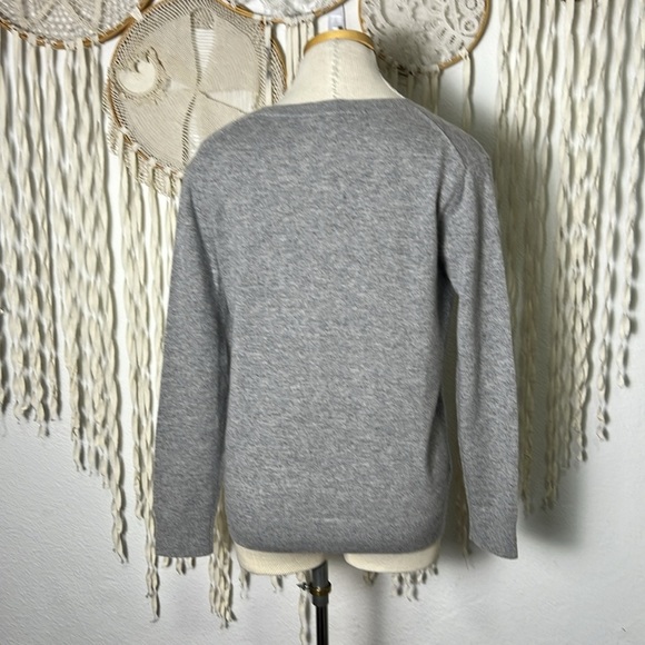 Vince V-Neck Gray Cashmere Long Sleeve Sweater Size XS - Picture 5 of 10